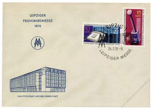 DDR 1970 FDC Mi-Nr. 1551-1552 SSt. Leipziger Frhjahrsmesse