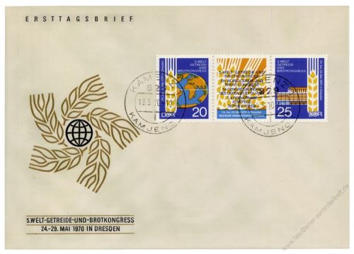 DDR 1970 FDC Mi-Nr. 1575-1576 (ZD) ESt. Welt-Getreide- und Brotkongress