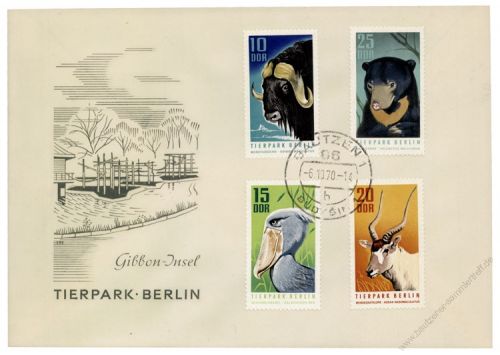 DDR 1970 FDC Mi-Nr. 1617-1620 ESt. Tierpark Berlin