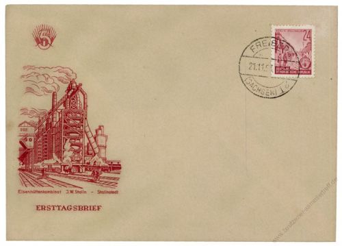 DDR 1953 FDC Mi-Nr. 371 ESt. Fnfjahrplan