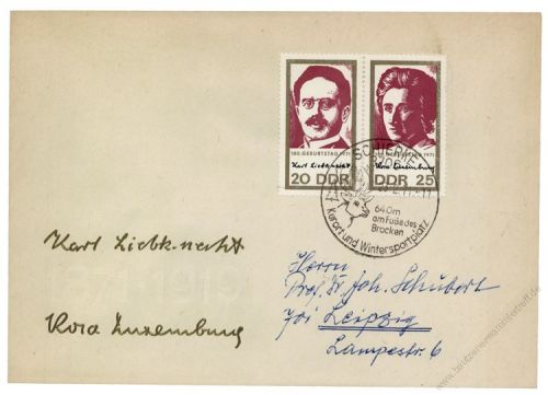 DDR 1971 FDC Mi-Nr. 1650-1651 (ZD) SSt. 100. Geburtstag von Rosa Luxemburg und Karl Liebknecht