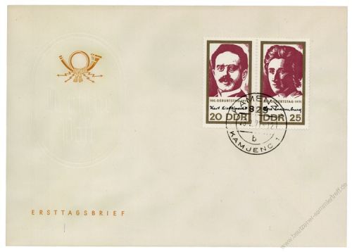 DDR 1971 FDC Mi-Nr. 1650-1651 (ZD) ESt. 100. Geburtstag von Rosa Luxemburg und Karl Liebknecht