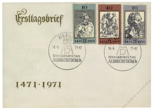 DDR 1971 FDC Mi-Nr. 1672-1674 SSt. 500. Geburtstag von Albrecht Drer