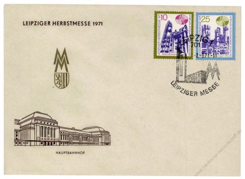 DDR 1971 FDC Mi-Nr. 1700-1701 SSt. Leipziger Herbstmesse