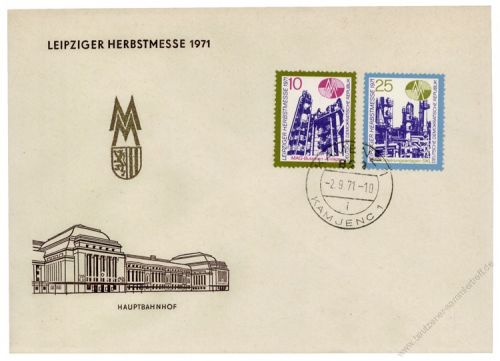 DDR 1971 FDC Mi-Nr. 1700-1701 ESt. Leipziger Herbstmesse