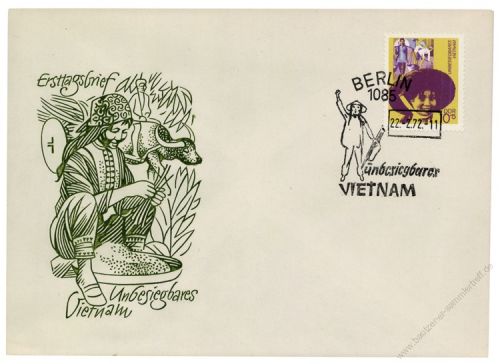 DDR 1972 FDC Mi-Nr. 1736 SSt. Unbesiegbares Vietnam