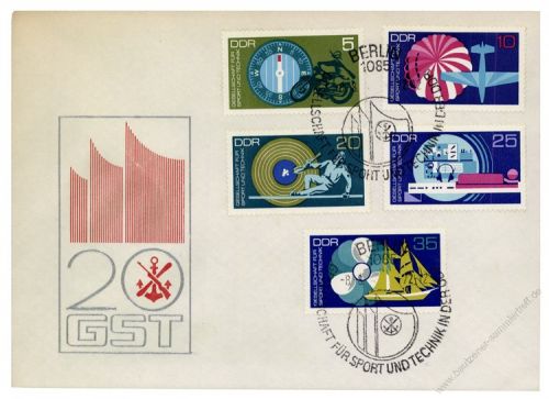 DDR 1972 FDC Mi-Nr. 1773-1777 SSt. 20 Jahre Gesellschaft fr Sport und Technik