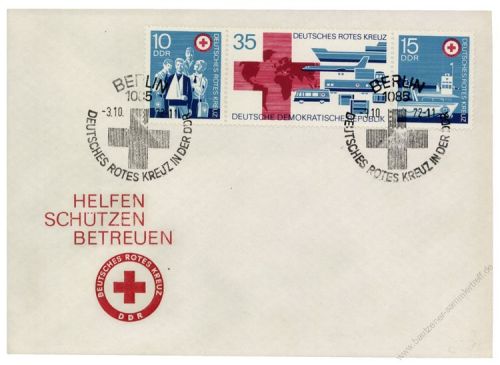 DDR 1972 FDC Mi-Nr. 1789-1791 (ZD) SSt. Deutsches Rotes Kreuz der DDR