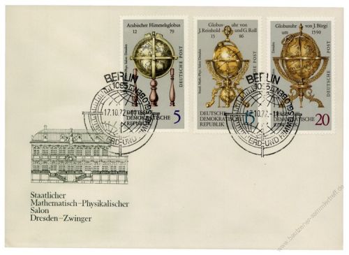 DDR 1972 FDC Mi-Nr. 1792-1797 SSt. Erd- und Himmelsgloben