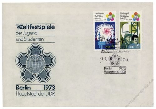 DDR 1973 FDC Mi-Nr. 1862-1866 SSt. Weltfestspiele der Jugend und Studenten