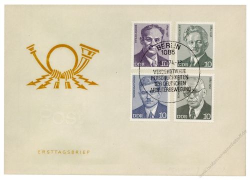 DDR 1974 FDC Mi-Nr. 1907-1917 SSt. Persnlichkeiten der deutschen Arbeiterbewegung