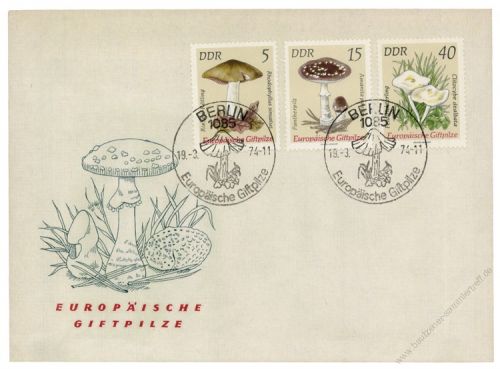 DDR 1974 FDC Mi-Nr. 1933-1940 SSt. Europische Giftpilze