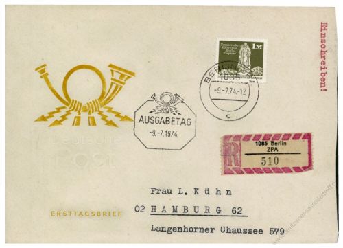 DDR 1974 FDC Mi-Nr. 1968 ESt. Aufbau in der DDR