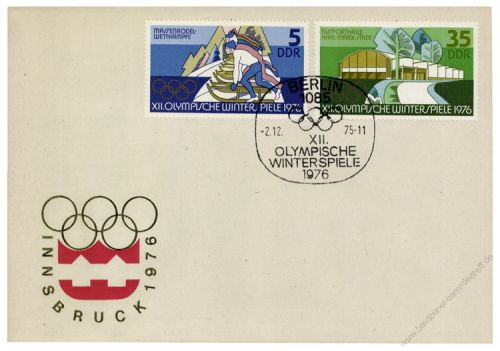 DDR 1975 FDC Mi-Nr. 2099-2104 SSt. Olympische Winterspiele