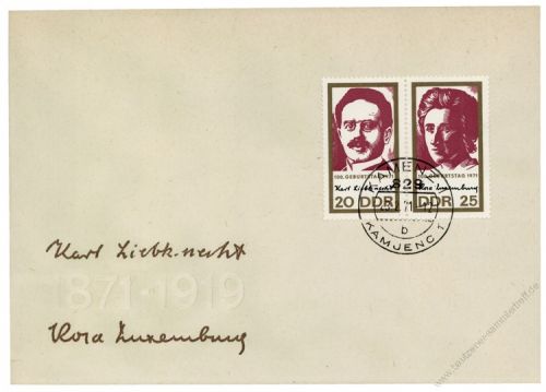 DDR 1971 FDC Mi-Nr. 1650-1651 (ZD) ESt. 100. Geburtstag von Rosa Luxemburg und Karl Liebknecht