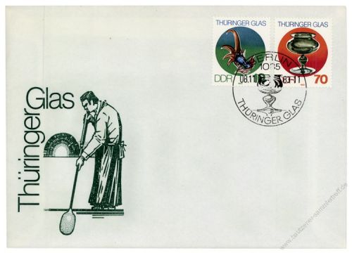 DDR 1983 FDC Mi-Nr. 2835-2838 - Mi-Nr. 2835 mit PF I - SSt. Thringer Glas