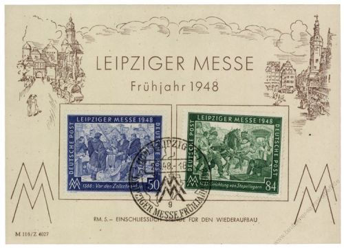 Gemeinschaftsausgaben 1948 FDC Mi-Nr. 967-968 SSt. Leipziger Frhjahrsmesse