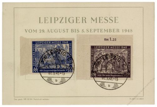 SBZ 1948 Mi-Nr. 198-199 SSt. Leipziger Herbstmesse
