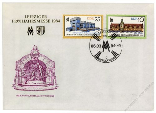 DDR 1984 FDC Mi-Nr. 2862-2863 SSt. Leipziger Frhjahrsmesse - 3 verschiedene Sonerstempel