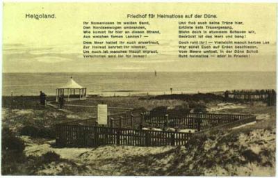 27498 Helgoland, Friedhof fr Heimatlose s/w