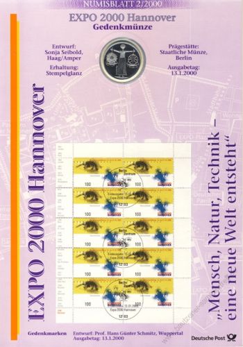 BRD 2000 Numisblatt 2/2000 