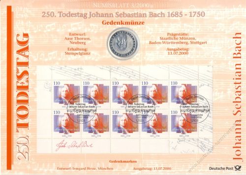 BRD 2000 Numisblatt 3/2000 