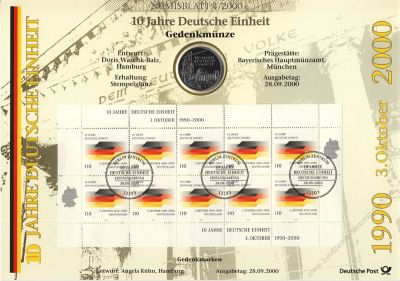 BRD 2000 Numisblatt 4/2000 