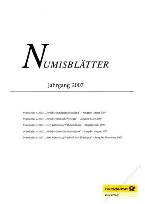BRD 2007 Beschreibung fr Numisblatt 1/2007