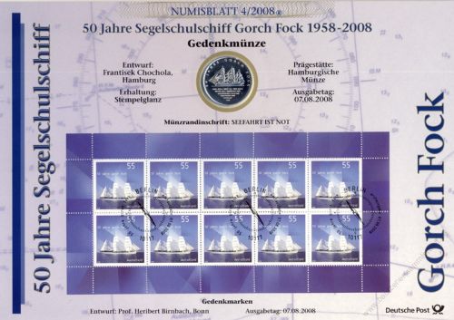 BRD 2008 Numisblatt 4/2008 