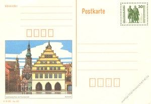 DDR 1990 Mi-Nr. P109/01 * Goethe-Schiller-Denkmal 