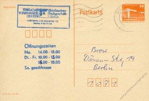 DDR 1986 Mi-Nr. P086II o Bauwerke klein 10Pf