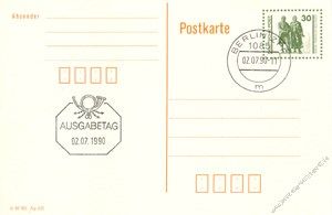 DDR 1990 Mi-Nr. P107I SSt. Goethe-Schiller-Denkmal