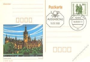 DDR 1990 Mi-Nr. P109/03 SSt. Goethe-Schiller-Denkmal 