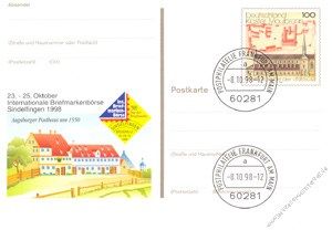 BRD 1998 Mi-Nr. PSo055 o Int. Briefmarkenbrse Sindelfingen