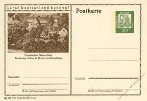 BRD 1962 Mi-Nr. P072 07/045 * Wanne-Eickel - Heilbad