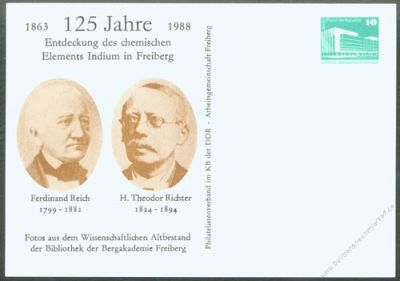 DDR Nr. PP018 C2/006 * 125 Jahre Entdeckung von Indium