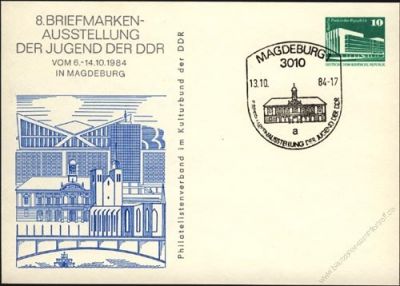 DDR Nr. PP018 D2/023 SSt. 8. Briefmarkenausstellung der Jugend