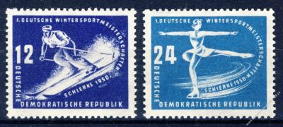 DDR 1950 Mi-Nr. 246-247 ** Wintersportmeisterschaften