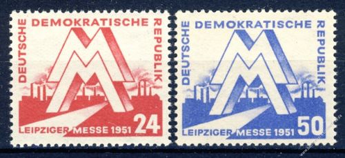 DDR 1951 Mi-Nr. 282-283 ** Leipziger Frühjahrsmesse