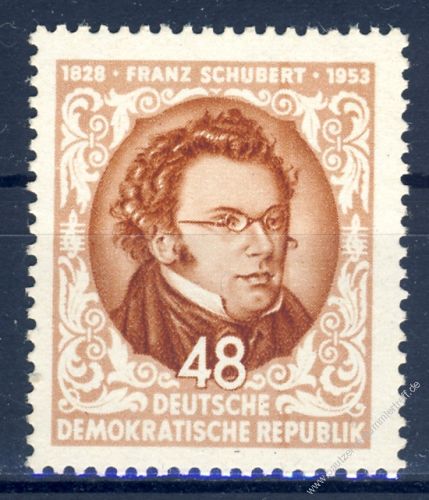 DDR 1953 Mi-Nr. 404 ** 125. Todestag von Franz Schubert