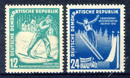 DDR 1952 Mi-Nr. 298-299 ** Wintersportmeisterschaften