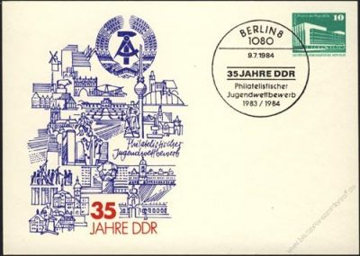 DDR Nr. PP018 B1/001 SSt. 35 Jahre DDR