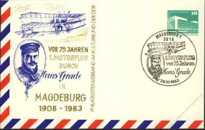 DDR Nr. PP018 C2/014a SSt. 75 Jahre Motorflug