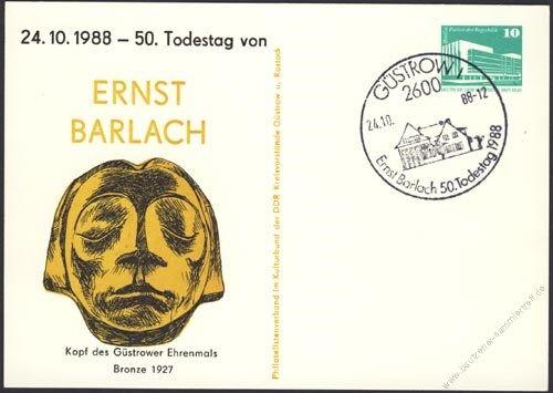 DDR Nr. PP018 D2/016 SSt. Ernst Barlach