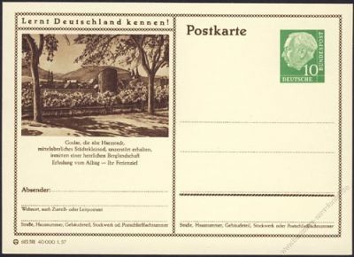 BRD 1955 Mi-Nr. P024 246 * Goslar - Blick vom Georgenberg