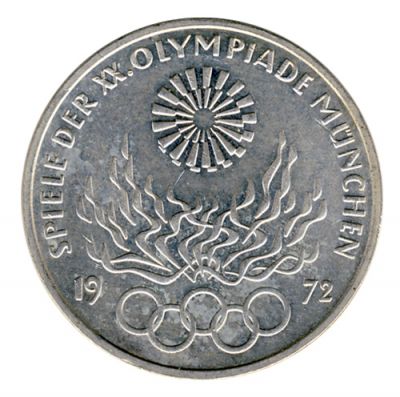 BRD 1972 J.405 10 DM Olympische Spiele - Prgesttte: F vz-st