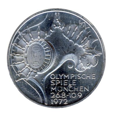 BRD 1972 J.404 10 DM Olympische Spiele - Prgesttte: F vz-st