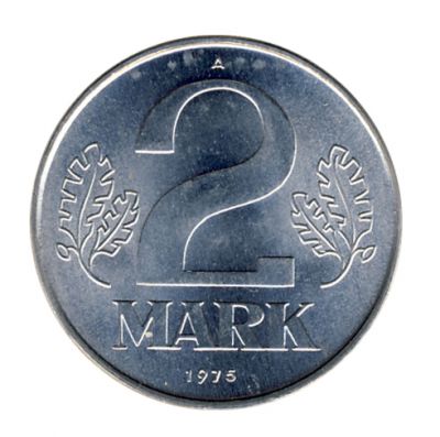 DDR 1975 J.1516 2 Mark Kursmünze st