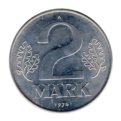 DDR 1974 J.1516 2 Mark Kursmnze st