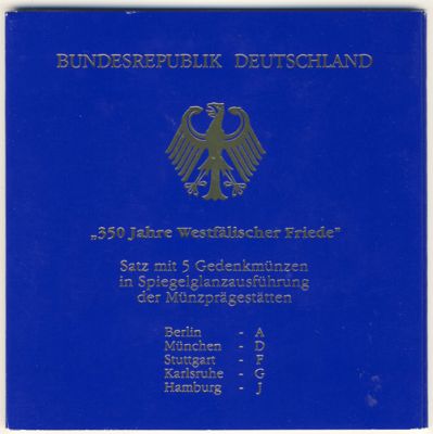 BRD 1998 J.467 10 DM Westflischer Friede Prgesttte: A-J PP